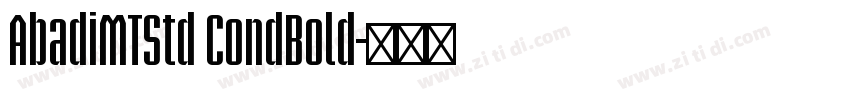 AbadiMTStd CondBold字体转换